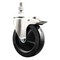 Service Caster 5 Inch 316SS Hard Rubber Swivel 12mm Threaded Stem Caster Total Lock Brake SCC-SS316TSTTL20S514-HRS-M1215 - alternate 1
