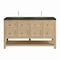 James Martin Vanities Breckenridge 60" Double Vanity, Whitewashed Oak, w/ 3 CM Phantome Eclos Top 330-V60D-WWO-3PHT - alternate 1