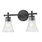 Z-Lite Belle 2-Light Vanity, 16 in W, Matte Black 7519-2V-MB - alternate 1