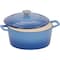 Bakkenmaster Bakken 6QT Enameled Cast Iron Dutch Oven, Bread, Braising & Roasting, Oven Safe, Blue BAKASDO6BU - alternate 1
