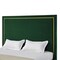 Homeroots Hunter Green Solid Wood King Upholstered Velvet Bed 544800 - alternate 8