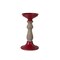 Homeroots Set of Three Red And Natural Ornate Resin Tabletop Pillar Candle Holders, 3PK 516457 - alternate 6