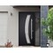 Vdomdoors Steel Door Deux 6500 Black Sidelight Exterior Window Stainless Inserts Single Modern Painted-W36+16 DEUX6500EXD-BLK-W36+16 x H80-Left-hand Inswing - alternate 5