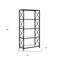Homeroots 66" Black Metal and Glass Five Tier Etagere Bookcase 527598 - alternate 6