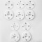Nahanco Clothing Rack Size Dividers, Round White, Black Print; XS-XL Kit 5 Sizes, 5 pcs. each, 25PK CWBKIT2 - alternate 1