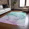 Homeroots 10' X 14' Teal and Purple Abstract Washable Indoor Outdoor Area Rug 559792 - alternate 7