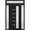 Vdomdoors Front Exterior Prehung FiberGlass Door Frosted Glass / Manux 8088 Matte Black / 2 Sidelight and Tra MANUX8088EXD-BLK-W12+36+12 x H80+14-LH - alternate 3