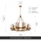 Vidalite Aurelia 8-Light Brass Chandelier, Round Pendant Chandelier Light in Brass, Clear Glass Shades CE1013050 - alternate 8
