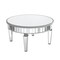 Homeroots 32" Silver Mirrored Glass Round Coffee Table 568899 - alternate 8