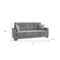 Homeroots 87" Gray Microfiber Convertible Futon Sleeper Sofa And Toss Pillows With Storage 607096 - alternate 5