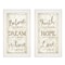 Homeroots Set Of Two Faith or Believe 1 White Framed Print Wall Art, 2PK 406015 - alternate 1
