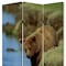 Homeroots 72" Blue And Green Canvas Folding Three Panel Screen Room Divider 274616 - alternate 5
