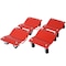 Edendirect Heavy-Duty Car Wheel Dolly Set, 4 Tire Dollies, 6000 lbs Capacity, Red ED-W46591449 - alternate 7