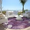 Homeroots 8' Eggplant Lavender And Ivory Round Polka Dot Washable Indoor Outdoor Area Rug 594228 - alternate 7