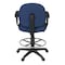Regency Comfort Series Swivel Fabric Computer Task Chair with Adjustable Arms & Drafting Kit - Black 105-AA-DK-NV - alternate 9