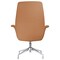 Leisuremod Summit Office Chair in Faux Leather & Aluminum Frame with Adjustable Height & Swivel, Acorn Brown SGO21LBRL - alternate 4