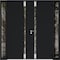 Vdomdoors Aluminum Double Doors Cynex 6777 Black 2 Sidelights Mirrored Clear Glass Modern Painted 100x80 (W14 CYNEX6777DEXD-BLK-W14+72+14xH80-RH-O - alternate 6