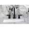 Kingston Brass Widespread Bathroom Faucet with Knurled Handle and Brass Pop-Up, Matte Black FSC8930KNL - alternate 6