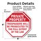 Signmission Private Property Trespassers Will B, 6 inch X 6 inch, Plastic Sign, 2PK OC-P-2PACK-6-144 - alternate 6