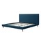 Homeroots Denim Blue Solid Wood King Upholstered Linen Bed 544841 - alternate 8