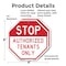Signmission Stop Authorized Tenants Only, 6 inch X 6 inch, Plastic Sign, 2PK OC-P-2PACK-6-300 - alternate 5