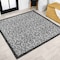 Jonathan Y Madrid Vintage Filigree Textured Weave Light Gray/Black 8 ft Square Indoor/Outdoor Area Rug SMB107E-8SQ - alternate 1