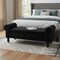 Homeroots 55in Black Corduroy and Solid Wood Upholstered Storage Bench With Flip Top 724171 - alternate 4