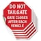 Signmission Do Not Tailgate Gate Closes After E, 4 inch X 4 inch, Vinyl Decal, 5PK OC-D-5PACK-4-67 - alternate 1