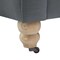 Homeroots 92" Dark Gray Linen Chesterfield Wood Sofa 543989 - alternate 8