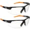 Klein Tools Safety Glasses, Anti-Fog & Anti-Scratch, Clear Lens, Black/Orange Frame, 2 PK 60171 - alternate 1