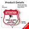 Signmission Video Surveillance Shield Sign Attention, 4 inch X 4 inch, Vinyl Decal, 2PK SHI-D-2PACK-4-469 - alternate 5