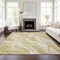 Homeroots 9' X 12' Gold Beige And Ivory Abstract Washable Indoor Outdoor Area Rug 582990 - alternate 9