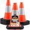 Xpose Safety Traffic Safety Cone, 12 in, PVC, 6 in Reflective Collar, Orange, 6 pk OTC12-4-6-X-S - alternate 1