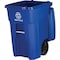 Toter 48 Gal. Recycling Trash Can with Lid 025548-D6BLU - alternate 4