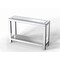 Homeroots 47" Silver Mirrored Glass And Faux Crystals Console Table With Shelf 568866 - alternate 7