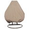 Leisuremod Wicker Hanging 2 person Egg Swing Chair With Outdoor Cover, White / Beige ESC57WBG-C - alternate 5