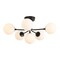 Jonathan Y Olivier Parisian 24" 6-Light Globe Modern Industrial Iron Bistro LED Semi Flush Mount, Black JYL9542B - alternate 1
