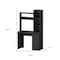 Homeroots 39" Black Computer Desk With Hutch 530194 - alternate 4