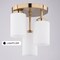 Vaxcel Park Ridge Champagne Gold 3-Light Flush Mount Ceiling Light with Frosted Glass, 10.5-In. C0358 - alternate 7