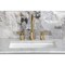 Kingston Brass Widespread Bathroom Faucet with Knurled Handle and Brass Pop-Up, Brushed Brass FSC8923KNL - alternate 4