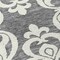 Homeroots 8' Gray And Ivory Round Damask Washable Indoor Outdoor Area Rug 614433 - alternate 8