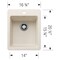 Blanco Bar Sink, 1 bowl, Silgranit, 20.50 in W x 16.75 in L x 8.39 in H 443241 - alternate 3