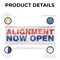 Signmission Alignment Now Open, 48 Inch x 120 Inch, Vinyl Banner B-120-30458 - alternate 5