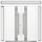 Vdomdoors Metal Double Doors Deux 1713 White Enamel Frosted Glass 2 Sidelights and Top Transom Entry Modern P DEUX1713DEXD-BEM-W14+72+14xH80+14-RH-I - alternate 1
