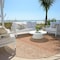 Homeroots 8' Copper And Beige Round Ombre Washable Indoor Outdoor Area Rug 595825 - alternate 6