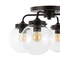 Jonathan Y Piper 18" 4-Light Farmhouse Rustic Iron/Glass LED Semi Flush Mount, Oil Rubbed Bronze/Clear JYL7569A - alternate 9