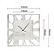 Homeroots 27" Silver Mirrored Glass Silent Analog Square Wall Clock 635643 - alternate 7