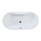 Kingston Brass 55" Acrylic Oval Double Ended Freestanding Tub with Drain, Glossy White/Matte Black VT7DE552823C420 - alternate 1