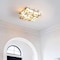 Jonathan Y Giulia 13 in. 2-Light Modern Contemporary Alabaster/Iron Square LED Flush Mount, White and Black Marb JYL1201C - alternate 9