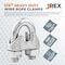 Jrex Safety Galvanized Steel Wire Rope Cable Clip Clamp - 1/4" U-Bolt Style, 24PK GCC14-JR-24PK - alternate 3